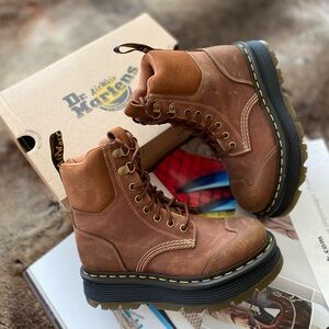 Dr. Martens Zebzag Suede & Leather Lace Up Boots